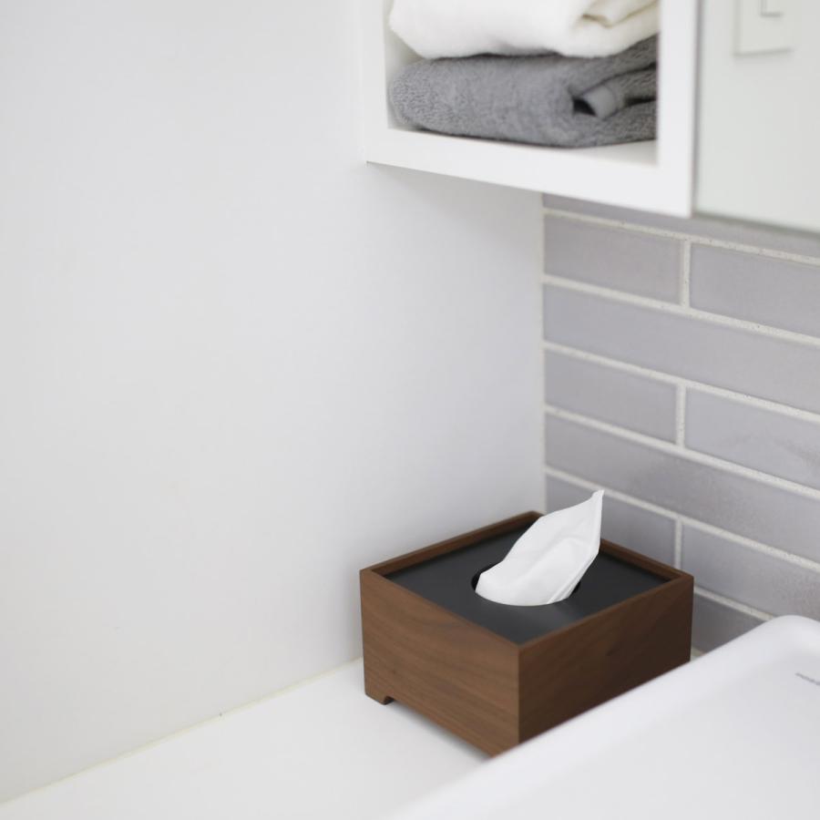 ＜ハーフ/ウォールナット＞脚付きティッシュボックス |  | 03