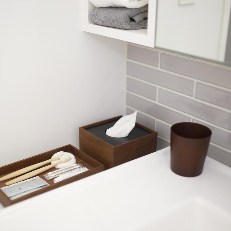 ＜ハーフ/ウォールナット＞脚付きティッシュボックス |  | 04