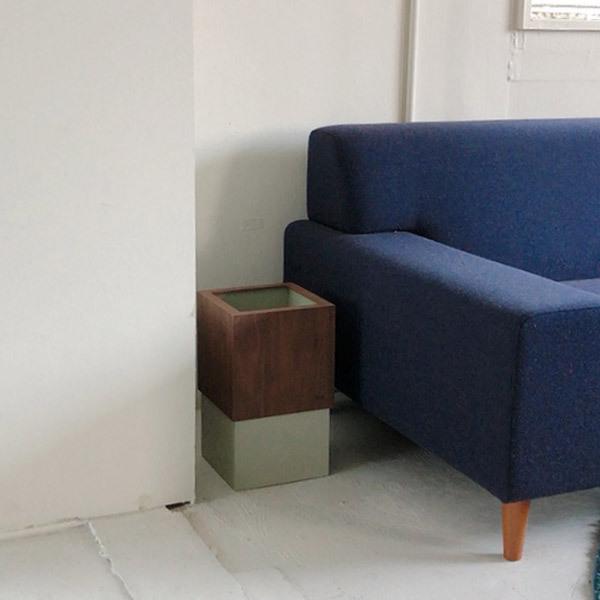 ごみ箱 W cube walnut × gray |  | 06