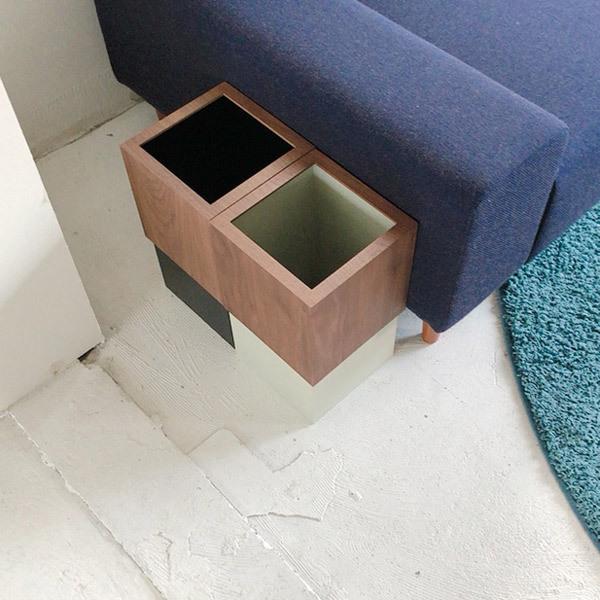 ごみ箱 W cube walnut × gray |  | 07