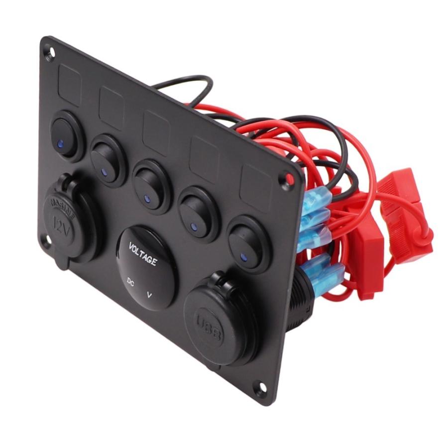 増設ソケット スイッチパネル 車 5ギャング スタート ストップ ボタン ボート Led ロッカー 電圧計 アウディ B6 Bmw 6s 12v S C Km 222 リアン 通販 Yahoo ショッピング