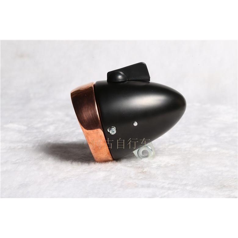 自転車 バッテリー ヘッドライト LED レトロ 銅ライト|lesliens|12