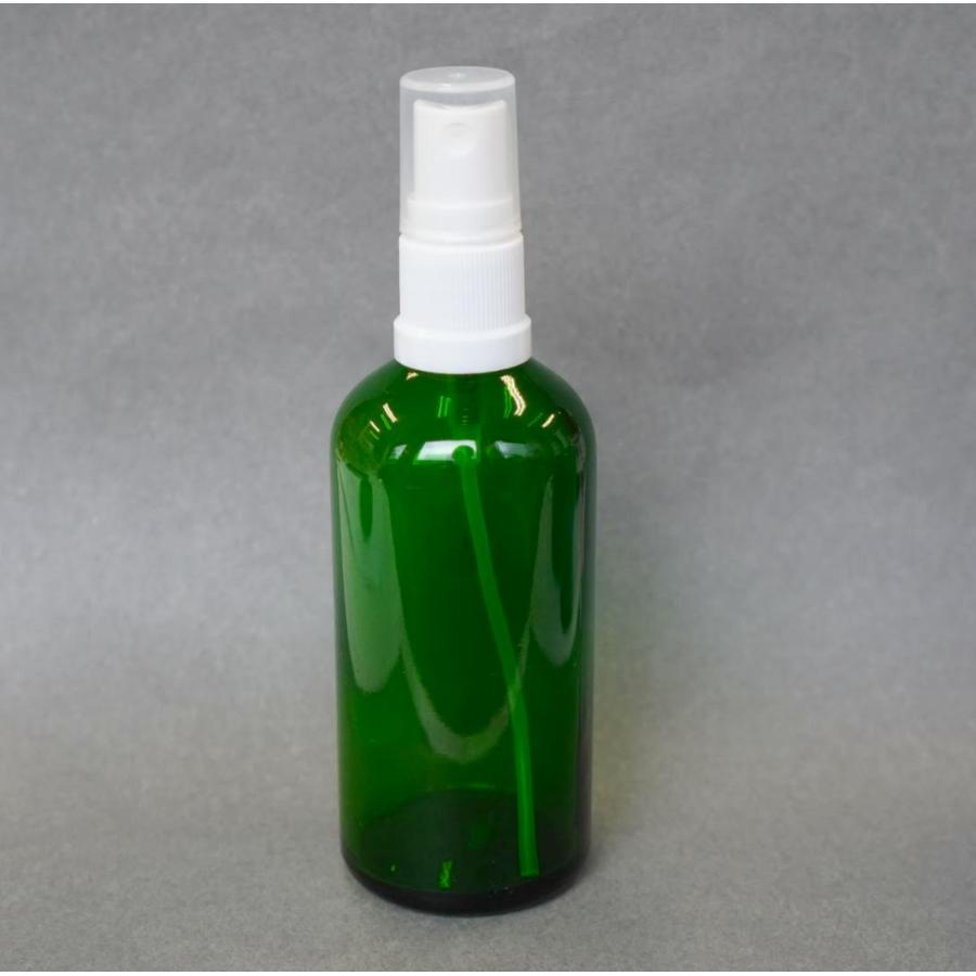 遮光性 ガラス 角丸 スプレー 容器 】 100mL 1本 白ノズル 選べる 3色