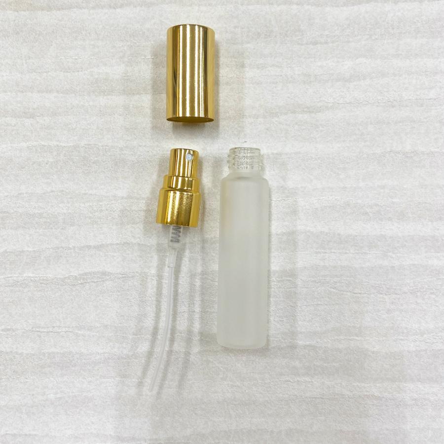 フロスト加工 スプレー容器 】 10ml 遮光 ガラス瓶 キャップ ゴールド