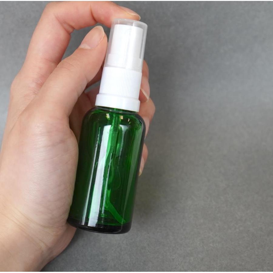 遮光性 ガラス 角丸 スプレー 容器 】 30mL 1本 白ノズル 選べる 3色