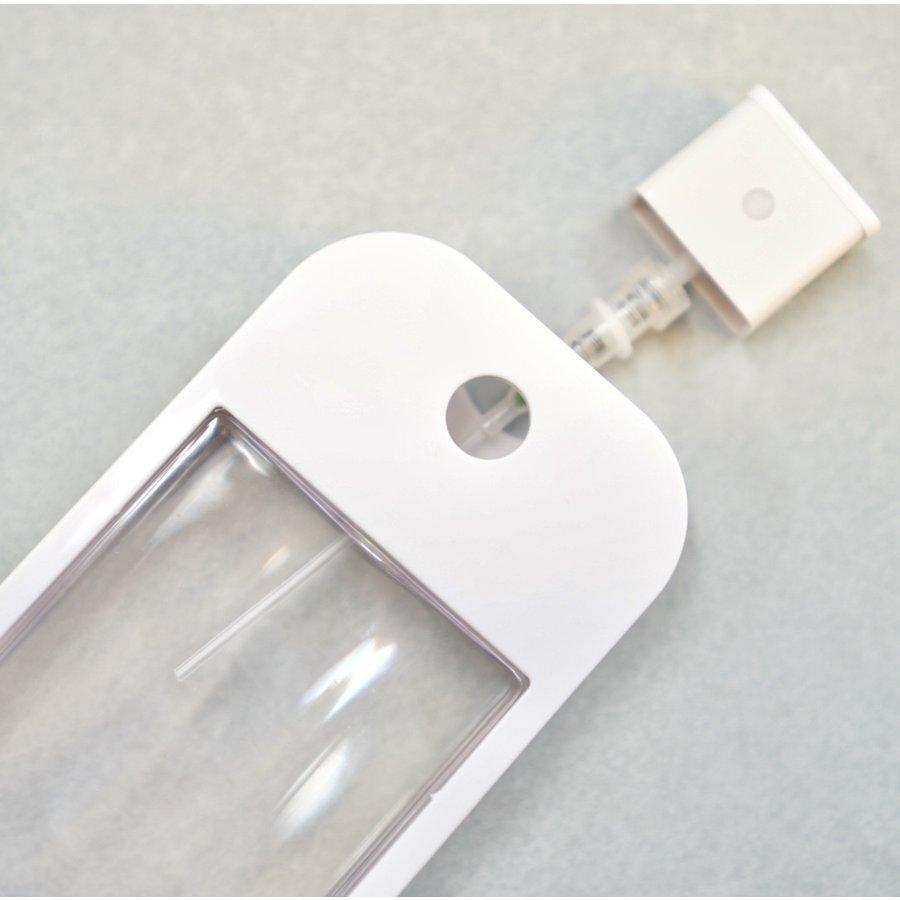 スプレー容器】45ml カード型 ホワイト 白 プラスチック アルコール