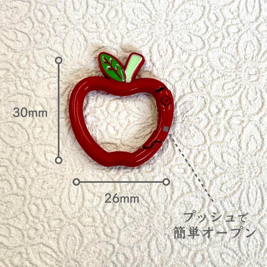 りんご キー リング 】 緑色 林檎 5個入 幸運 可愛い グリーン