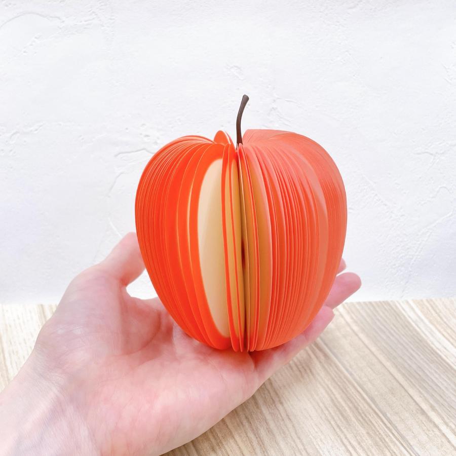 立体 3D りんご メモ帳】ヘタ 網ネット付き フルーツ リンゴ 林檎