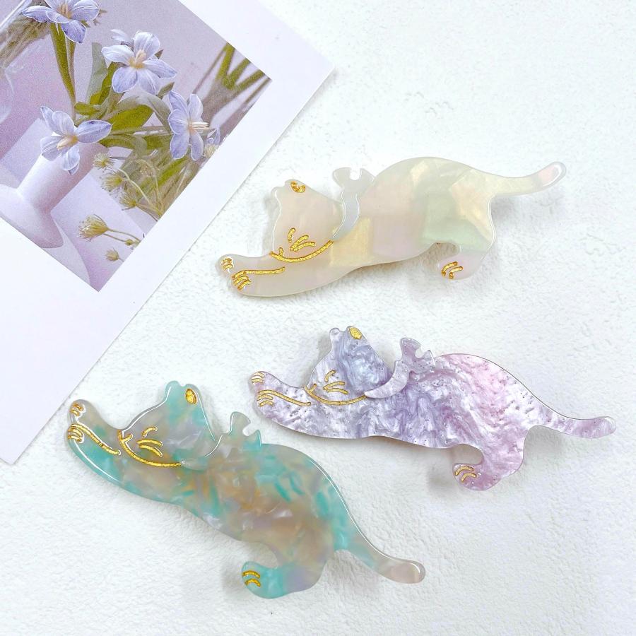 ネコ ヘア クリップ 】 ねこ 猫 ヘアピン 猫グッズ アクセサリー