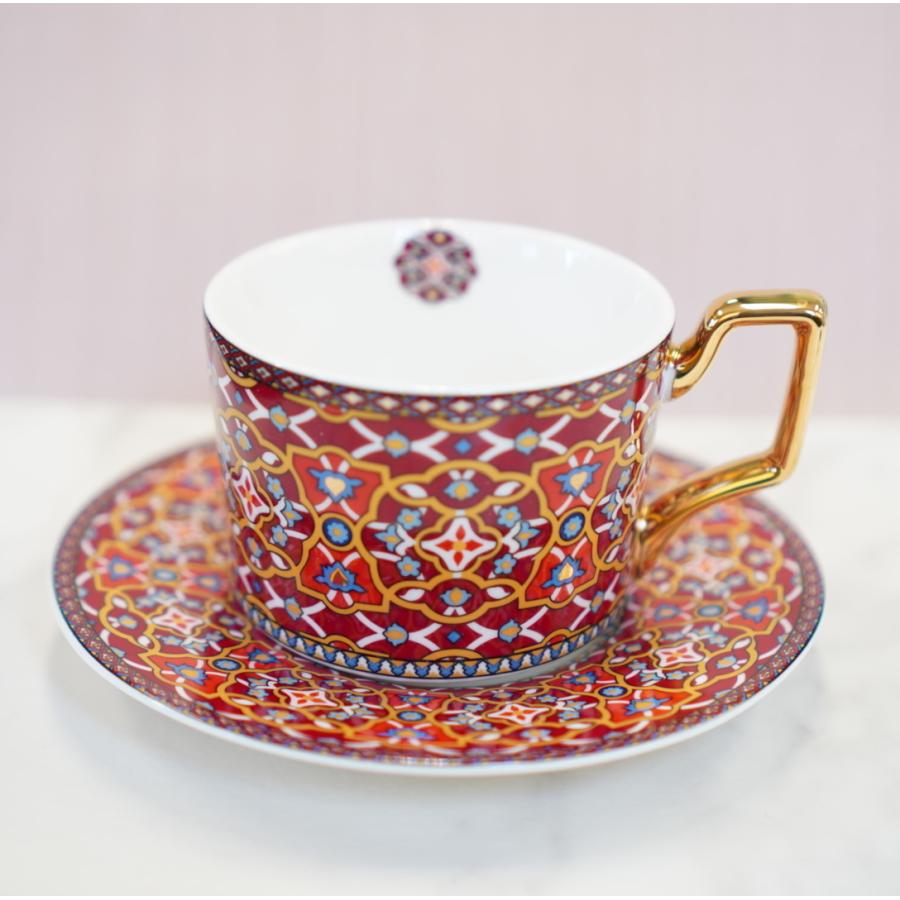 モロッコ柄カップ ソーサーセット レッド 高級 英国スタイル ティーカップ おしゃれ 北欧 かわいい ギフト お誕生日 お礼 祝い 結婚祝い お返し プレゼント Cup03 レソンシエル ジャポン レソポン 通販 Yahoo ショッピング