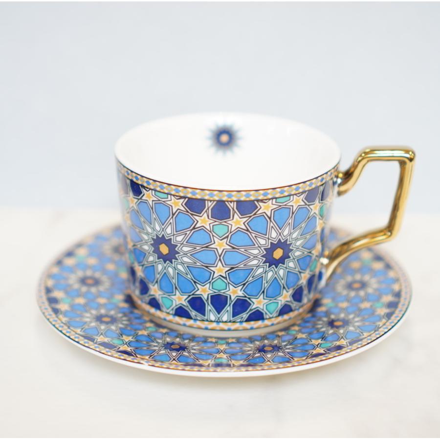モロッコ柄カップ ソーサーセット スター ブルー 高級 英国スタイル ティーカップ おしゃれ 北欧 かわいい ギフト お誕生日 お礼 祝い 結婚祝い プレゼント Cup04 レソンシエル ジャポン レソポン 通販 Yahoo ショッピング
