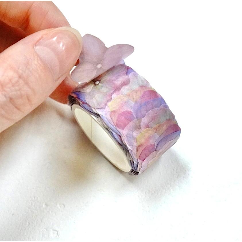 1枚ずつはがせる【マスキングロールテープ】 200枚 あじさい 紫陽花