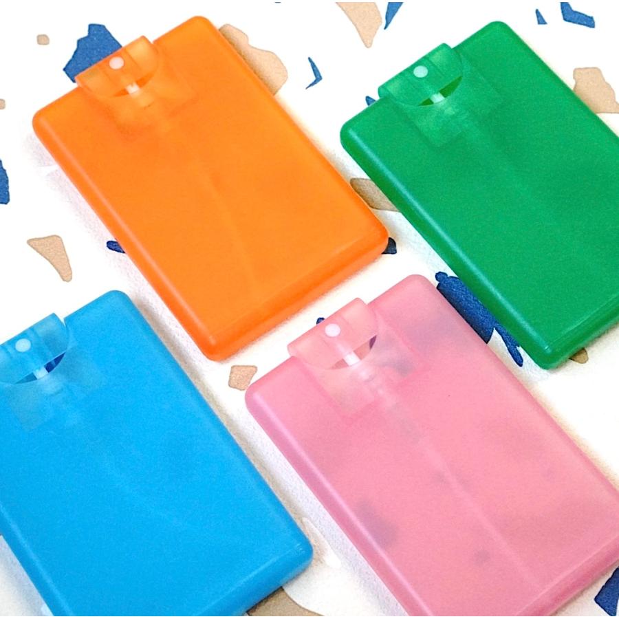 スプレー容器】20ml カード型 オレンジ ポリプロピレン アルコール