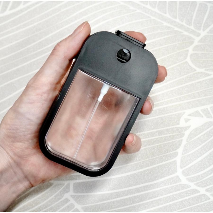 スプレー容器 45ml カード型 ブラック 黒 プラスチック アルコール 消毒除菌 スプレー ボトル エタノール 霧吹き 携帯 詰替容器 旅行 持ち運び ミスト 手指 Sb45mlcard B レソンシエル ジャポン レソポン 通販 Yahoo ショッピング