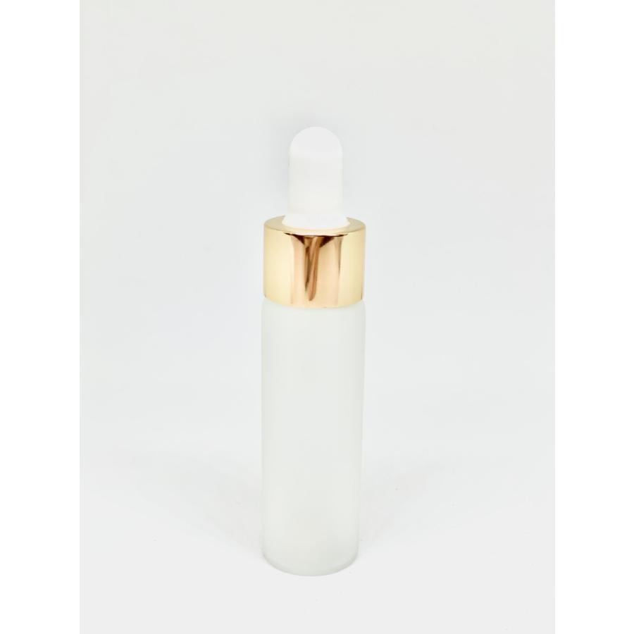 15ml 高級 フロスト加工 ゴールド 乳白色 遮光瓶 ガラス製 スポイト 化粧水 容器 エッセンシャルオイル 美容
