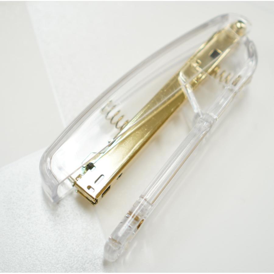 アクリル ゴールド ステープラー】ホッチキス 文房具 文具 透明
