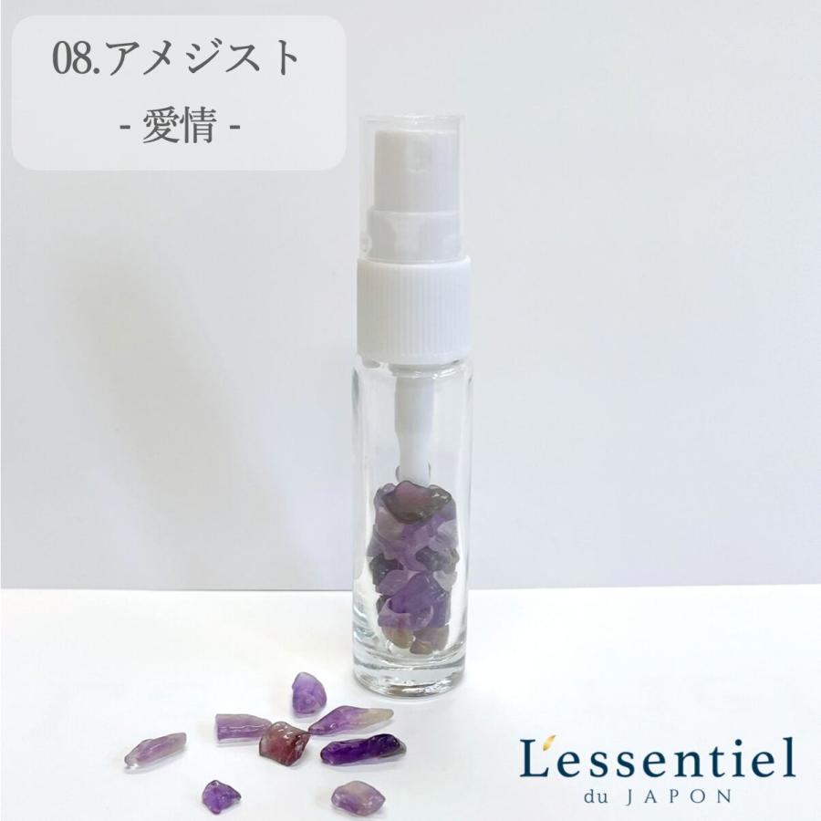 天然石入りスプレーボトル全10種】ホワイトノズル 10ml 宝石