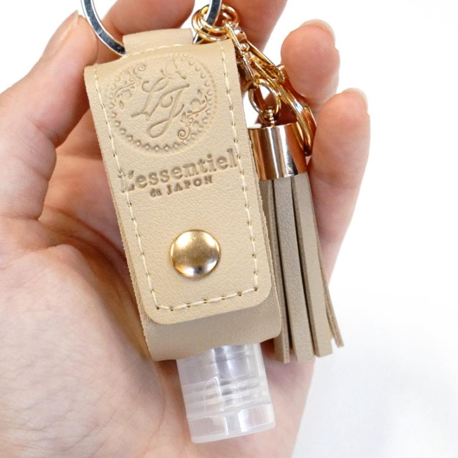 レソンシエル ジャポン オリジナル【タッセル ハンドジェルケース】エンボス加工 30ml レザー キーホルダー 七夕 携帯 消毒  容器 持ち運び  詰替 旅行 手洗い |  | 07