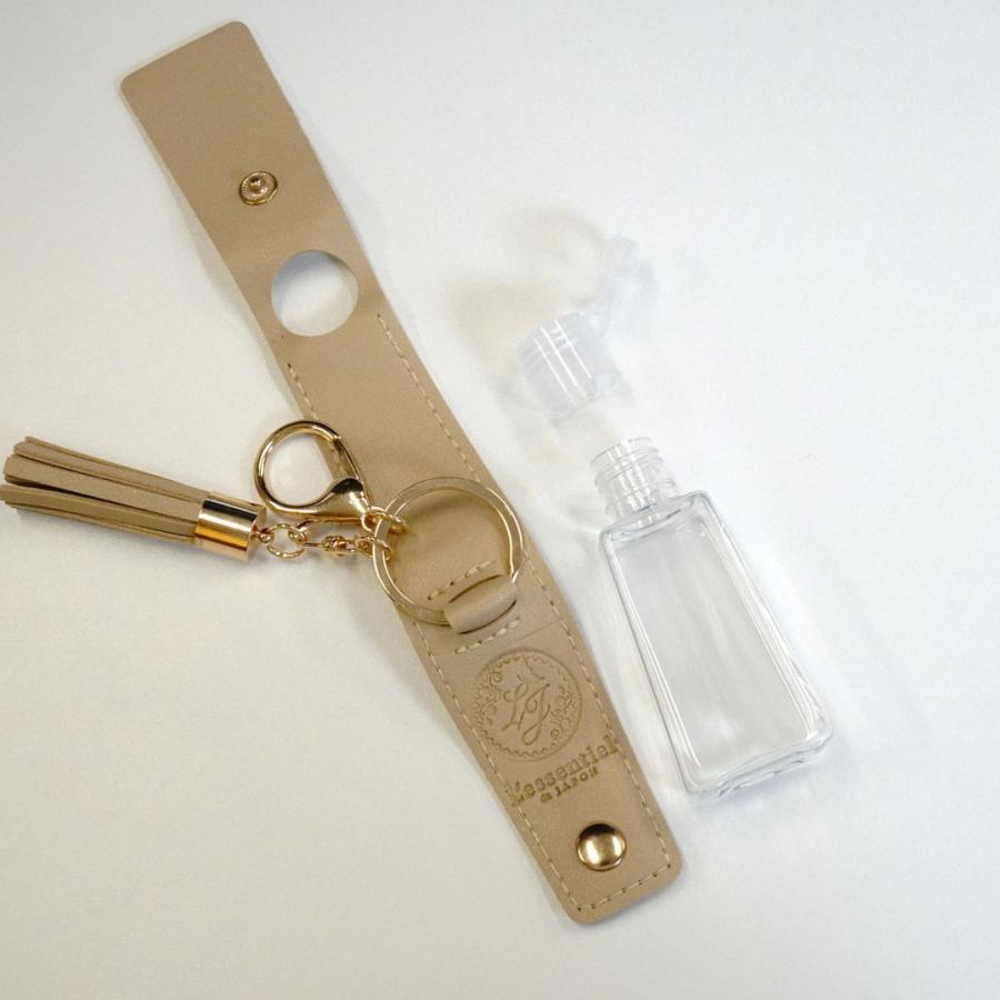 レソンシエル ジャポン オリジナル【タッセル ハンドジェルケース】エンボス加工 30ml レザー キーホルダー 七夕 携帯 消毒  容器 持ち運び  詰替 旅行 手洗い |  | 08