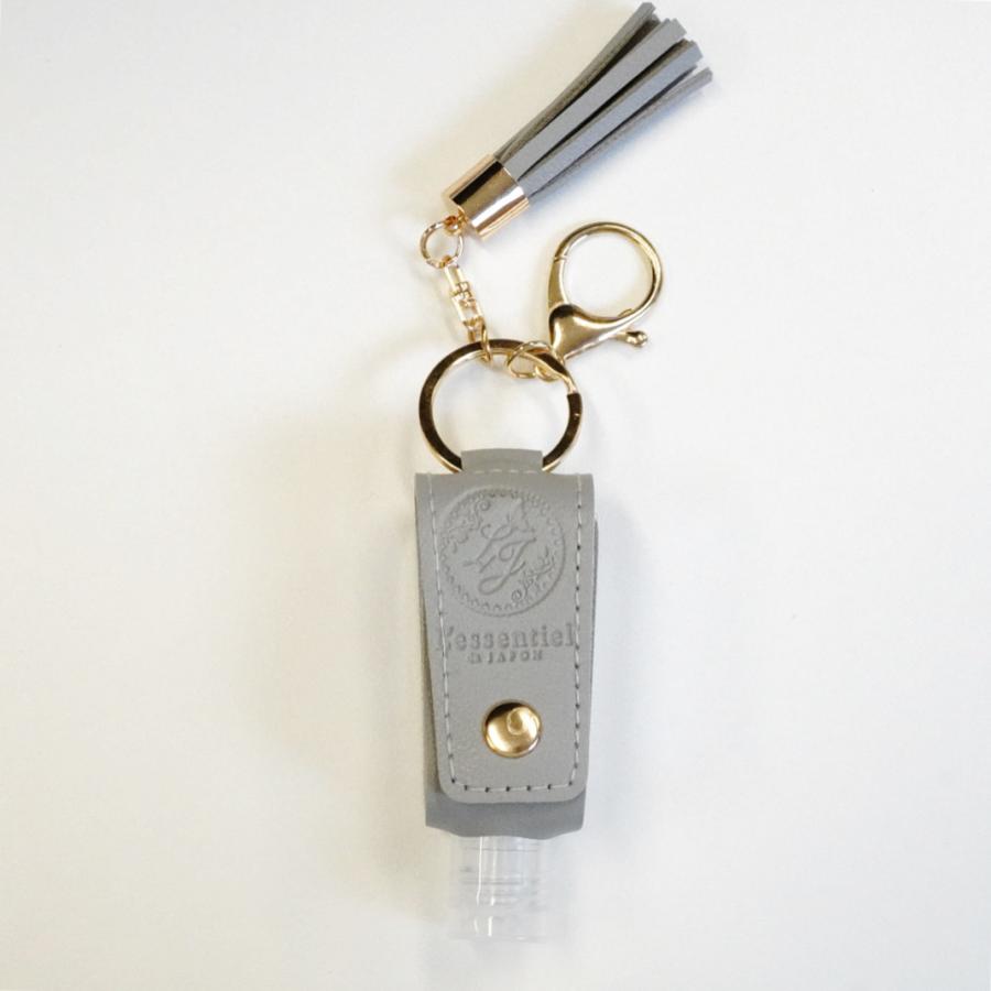 レソンシエル ジャポン オリジナル【タッセル ハンドジェルケース】エンボス加工 30ml レザー キーホルダー 七夕 携帯 消毒  容器 持ち運び  詰替 旅行 手洗い |  | 02