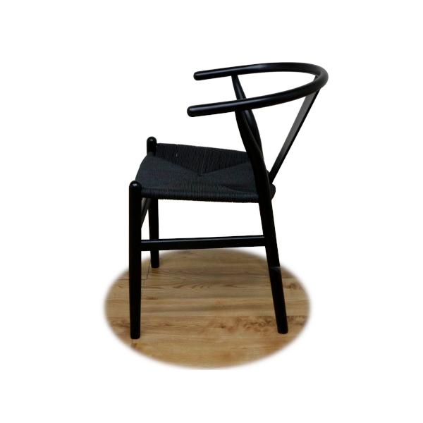 【アウトレット】北欧デザイナーズ風 チェア ペーパーコード ブラック ブラック Type-2 一部地域除く送料無料 |  | 02