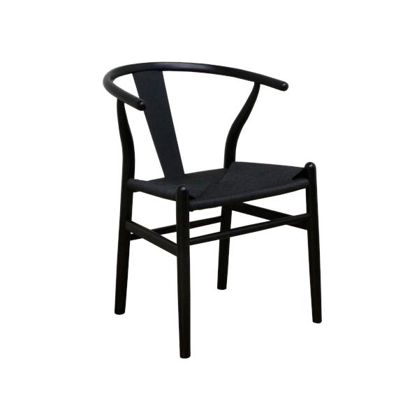 【アウトレット】北欧デザイナーズ風 チェア ペーパーコード ブラック ブラック Type-2 一部地域除く送料無料 |  | 04