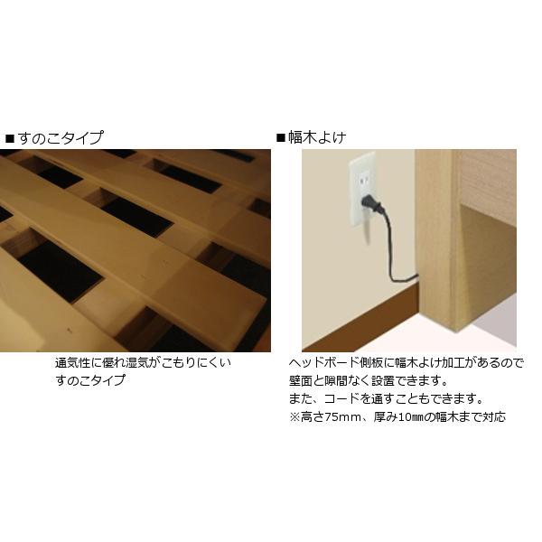 シモンズ グランツ ヘッドボード高さ調節可 ニレ無垢材使用 セミダブル SD 選べる２色 新品 一部地域除く送料無料_6