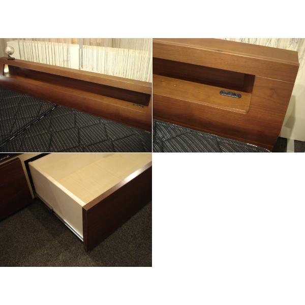 シモンズ グランツ キャビタイプ LED照明付 引出付き キング K ブラウン 新品 一部地域除く送料無料 | Granz | 02