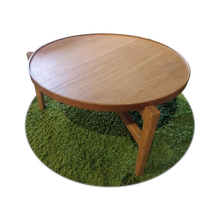 円形 センターテーブル 70 3本脚 オーク突板 ナチュラル 新品 一部地域除く送料無料 |  | 01