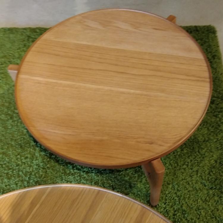 円形 センターテーブル 70 3本脚 オーク突板 ナチュラル 新品 一部地域除く送料無料 |  | 02