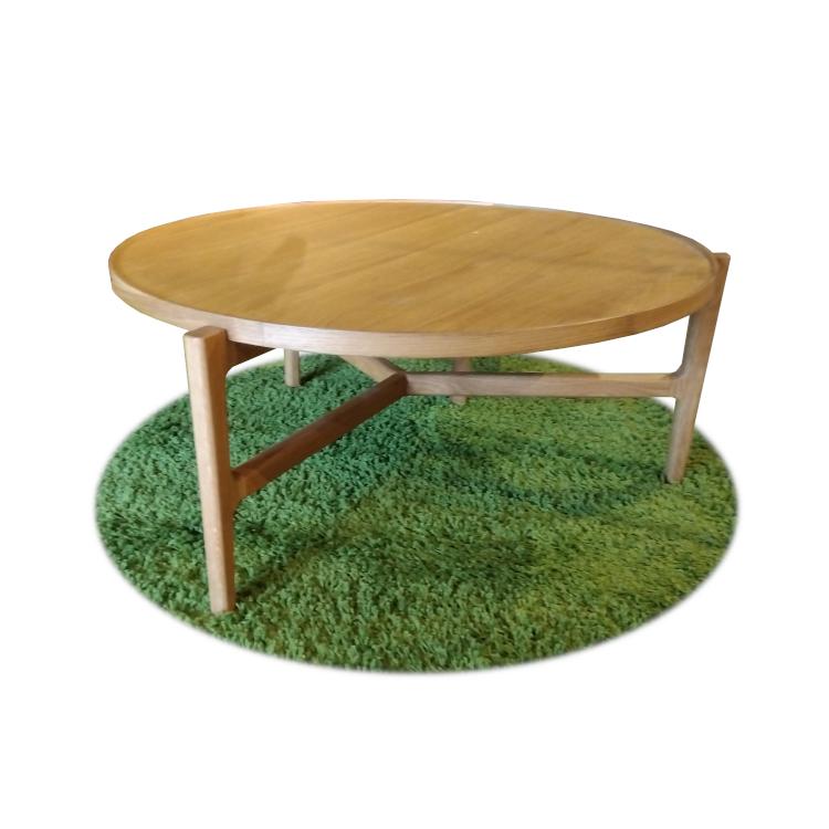 円形 センターテーブル 90 3本脚 オーク突板 ナチュラル 新品 一部地域除く送料無料 |  | 01