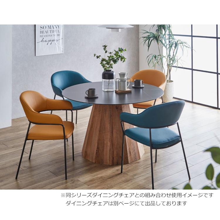 using Y563-1 ダイニングテーブル 120 円形 丸型 ラウンド