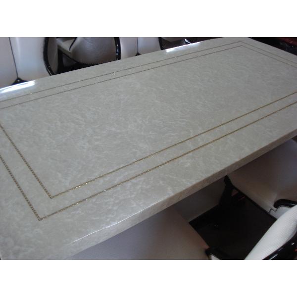 大理石天板 クリスタルライン ダイニングセット 5点セット ホワイト 新品 送料無料 |  | 01