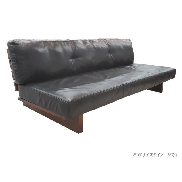 【値下げ】レザーウッド II 160 ソファ ロータイプ 本革 黒革 木製フレーム  ブラック スタイリッシュ 新品 展示あり 一部地域除く送料無料 | シギヤマ家具工業 | 02