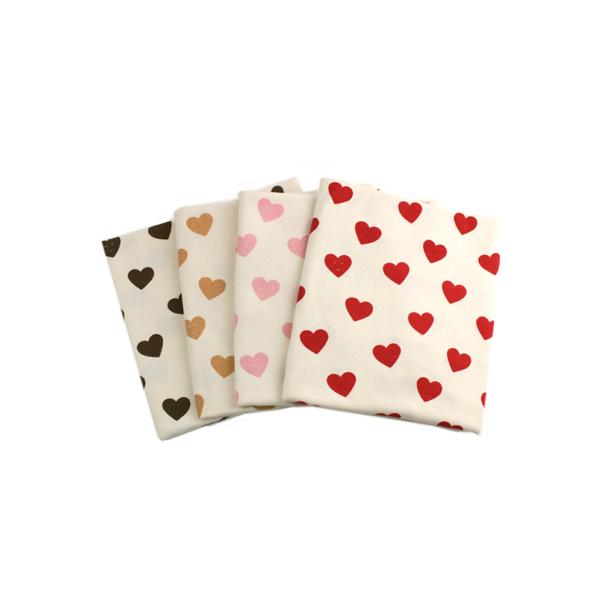 スムースニット生地105cm巾／ハート柄【50cm単位販売】 : 生地のお店