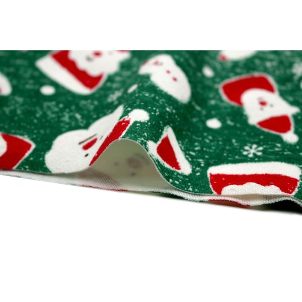 スムースニット生地103cm巾／サンタさん柄【50cm単位販売】 : 生地のお