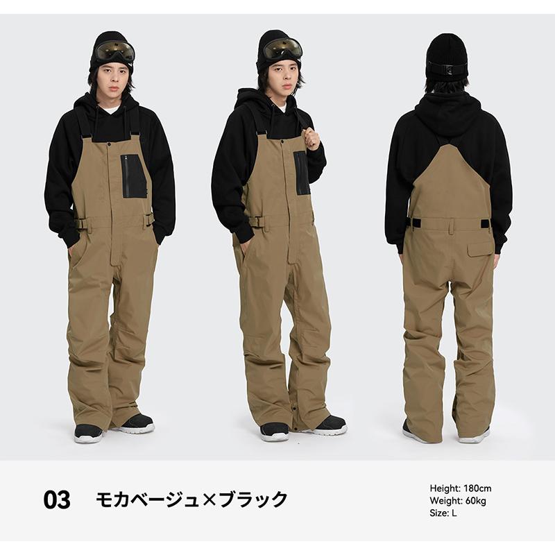 スキーウェア　スノーボードウェアセット　サイズM　ビブパンツ ACTLEIS スノーボードウェア スキーウェア パンツ ビブパンツ メンズ