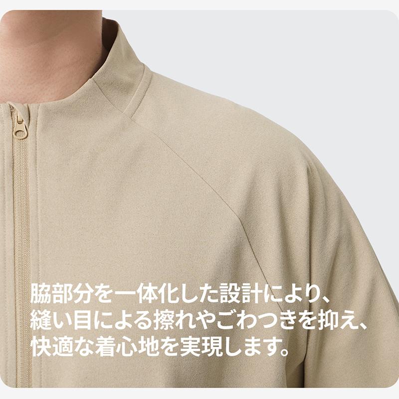 ANIECA ハーフジップシャツ ACTLEIS（アクレイス） 型崩れしにくい ハーフジップ メンズ 長袖 ロン
