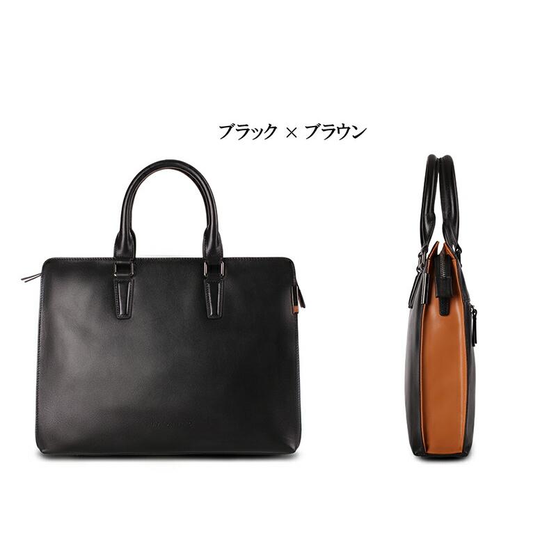 ビジネスバッグ ブリーフケース 本革 革 軽量 メンズ レディース a4 ビジネスバック ショルダー 2way LDS01406の画像