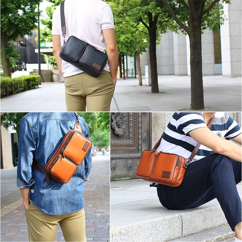 LETDREAM ボディバッグ ショルダーバッグ メンズ 本革 大きめ