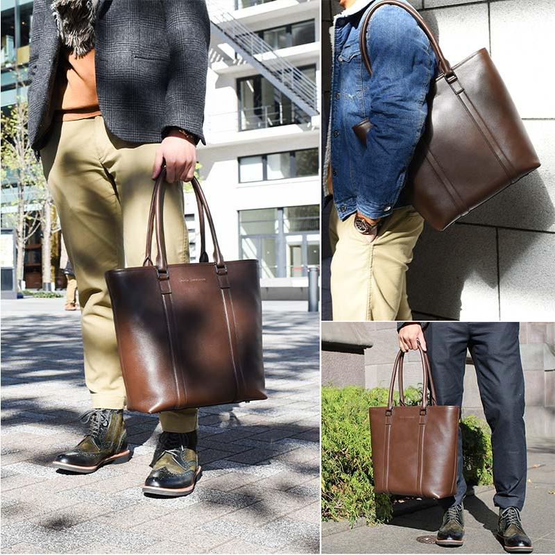 LETDREAM トートバッグ ビジネスバッグ メンズ 本革 革 出張