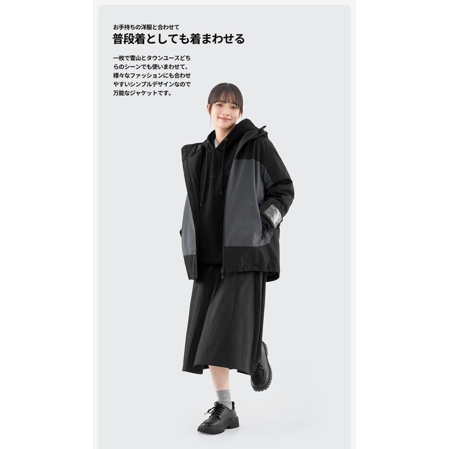 女性用スキーウェア グレー/ブラック ACTLEIS（アクレイス） スノーボードウェア スキーウェア レディース