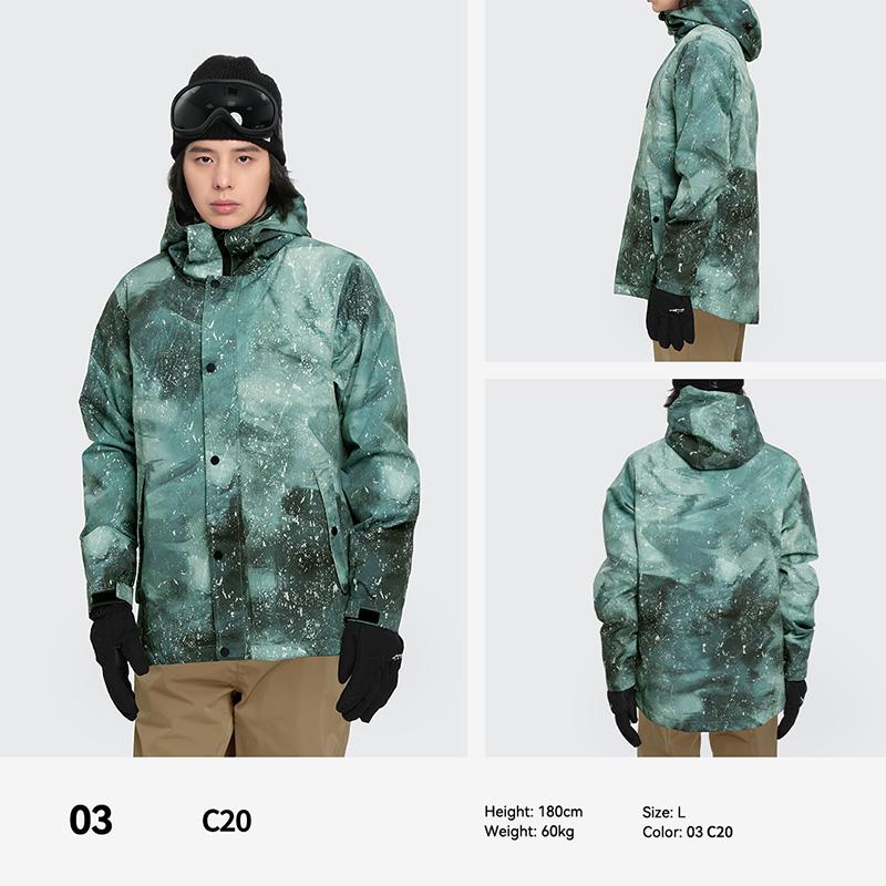 JackForestスノーボードスノボースキーウェア　サイズL　美品メンズ LEISURE SPORT スキーウェア スノーボードウェア ジャケット