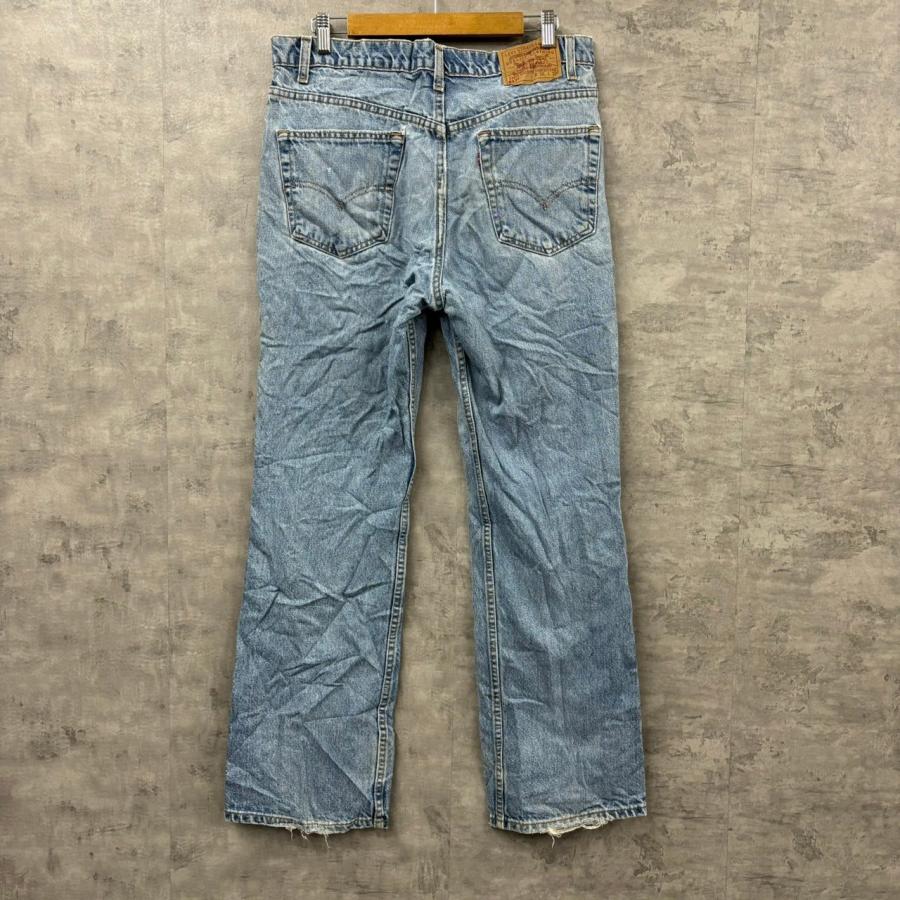 Levi's517R USA製 ライトブルー ブーツカット ジップフライ デニムジーンズパンツ W36L32 実寸W34in 赤タブ 00517-0216 古着 LK10774｜leteety0120｜02