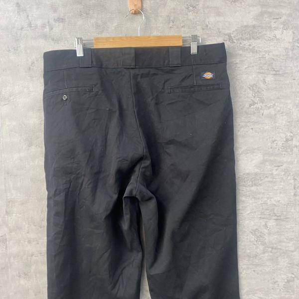 Dickies874 ディッキーズ ブラック ジップフライ ワークパンツ 38×32 実寸W37in 874BK USA 海外輸入 古着 S1-N234｜leteety0120｜06