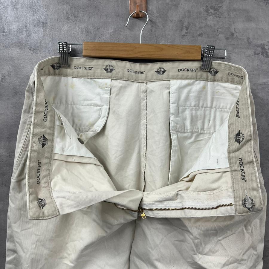 DOCKERS ドッカーズ チノパンツ オフホワイト ジップフライ W36L34 29529-0510 M70 USA 海外輸入 古着 S220305-N342｜leteety0120｜11