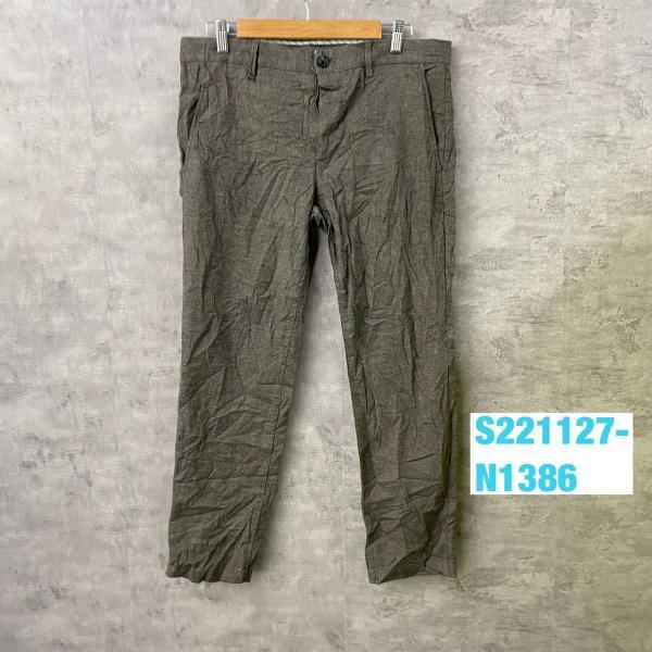 ZARA MAN ブラウン スラックスパンツ 32 実寸35in 800893484 RN 77302 USA 海外輸入 古着