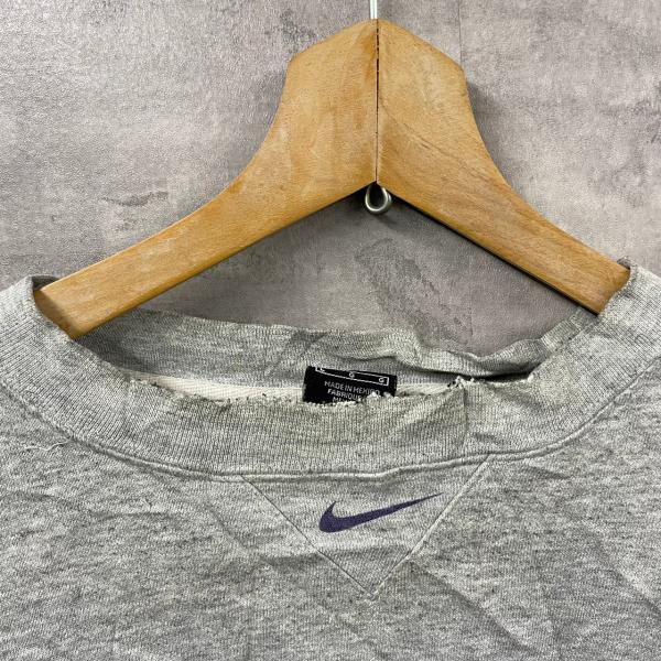 NIKE ナイキ  メキシコ製 グレー スウェット トレーナー L 長袖 プリントロゴ 裏起毛 RN56323 USA 海外輸入 古着 T10095｜leteety0120｜05