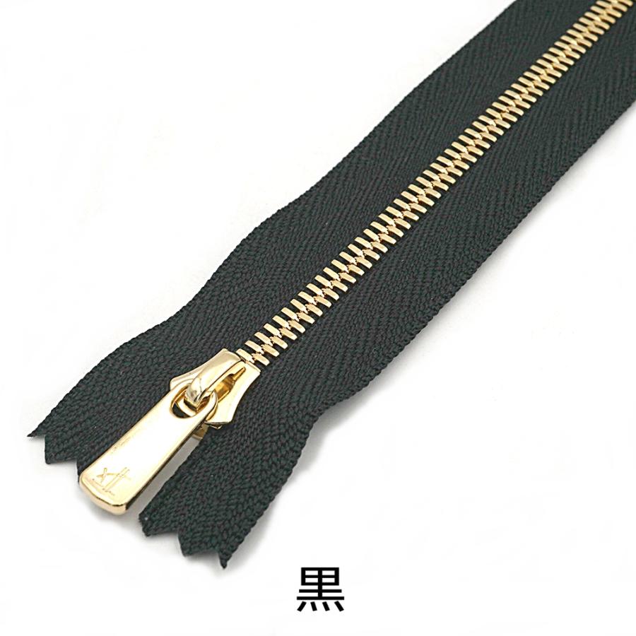 YKK エクセラ　3号　ダブル/シングル　ファスナーとパーツのセット YKK 3号エクセラファスナー ダブルタイプ 本金ゴールド 10cm止め 全5色