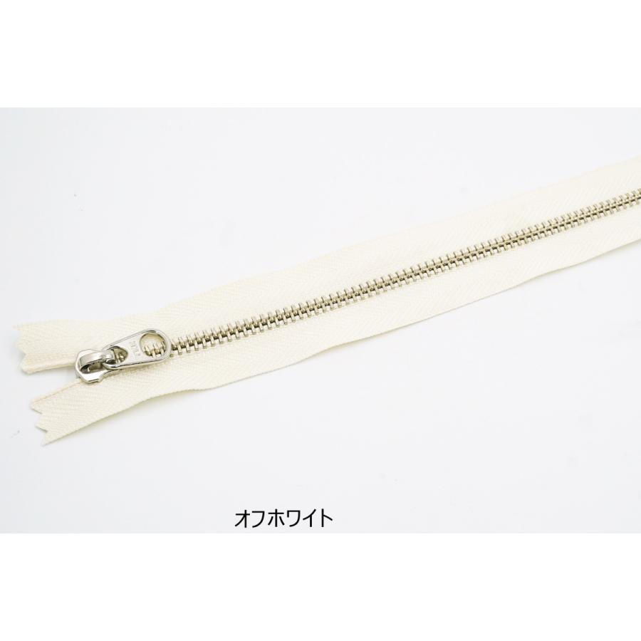 YKK 4号メタルファスナー ニッケル 30cm止め 全8色 金属ファスナー